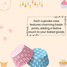 Pack of 3x60 Pc Printed Paper Cupcake Cases- Polka Dot Print Pastel Coloured Cupcake Liner | Baking Muffin Multi-Colored Assorted Papers | Nonstick Baking Cups (Blue, Pink, Yellow)