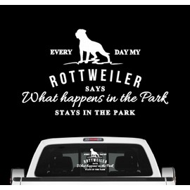 siviwonder Rottweiler Vintage Dog Sticker Dog Motif Car Film Rottie Rotty Red Colour White Size 45 cm