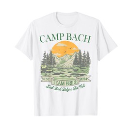 Camp Bach Team Bride Retro Camping Bachelorette Party 2024 T-Shirt