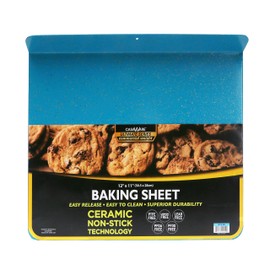 casaWare Toaster Oven 12 1/8 x 11-Inch (Exterior) 10-Inch (Interior) Baking Sheet with a 1.5-Inch Handle (Blue Granite)