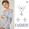 Yumilok Women's Jewellery Set Aeroplane Pendant Necklace and Earrings Set