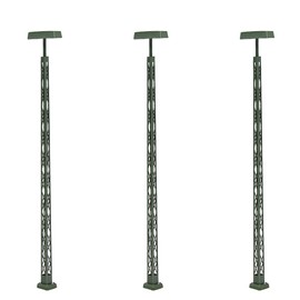 LQS56HO Set of 3 Model Track Lights Track Pole Grid Mast Light 13.5 cm Track H0 Light Layout 3V 12V