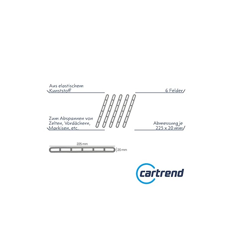 CARTREND 10679 Guy Element, Awning Ladders, Grey, 6 Compartments for
