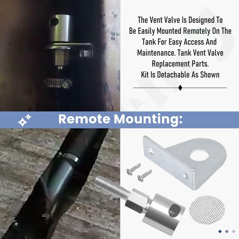 Remote Mount Vent Valve for Fuel Tanks - w/Mounting Valve