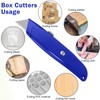 Lasnten 12 Pcs Box Cutter Bulk Retractable Utility Knife Heavy