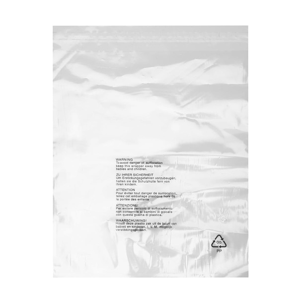 Realm Clear Transparent Plastic Self Seal Garment Clothing Retail Bags