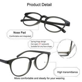 YEIN Blue Light Blocking Glasses, Spring Hinge Photochromic Brown Sunglasses, Anti Eyestrain, Computer Reading Glasses, Gaming Glasses, TV Glasses for Women Men, Anti Glare