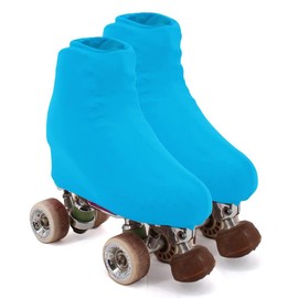 Aquilone Unisex 100 Denier Oversock for Roller Skates, Inline Skates & Ice Skates, Opaque, Tear-Resistant & Elastic Cover for Ice Skates, Made in Italy, turquoise