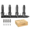Ignition Coil Pack and Spark Plugs kit fit for L4