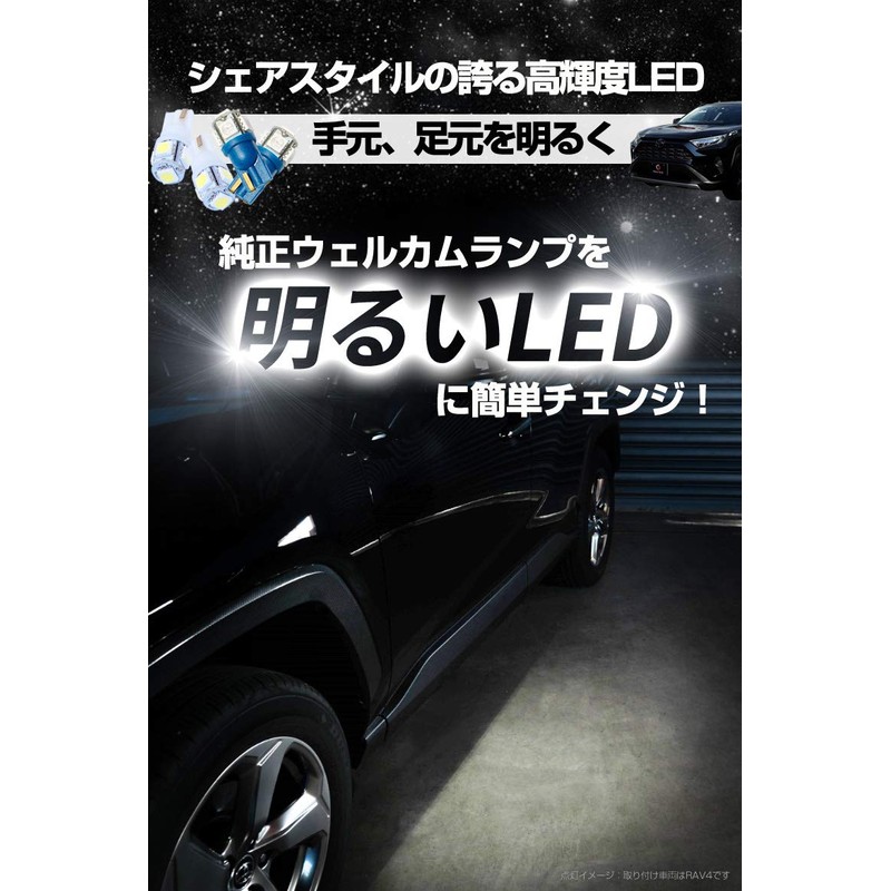 [Share Style] RAV4 50 Series LED Welcome Lamp 2P T10