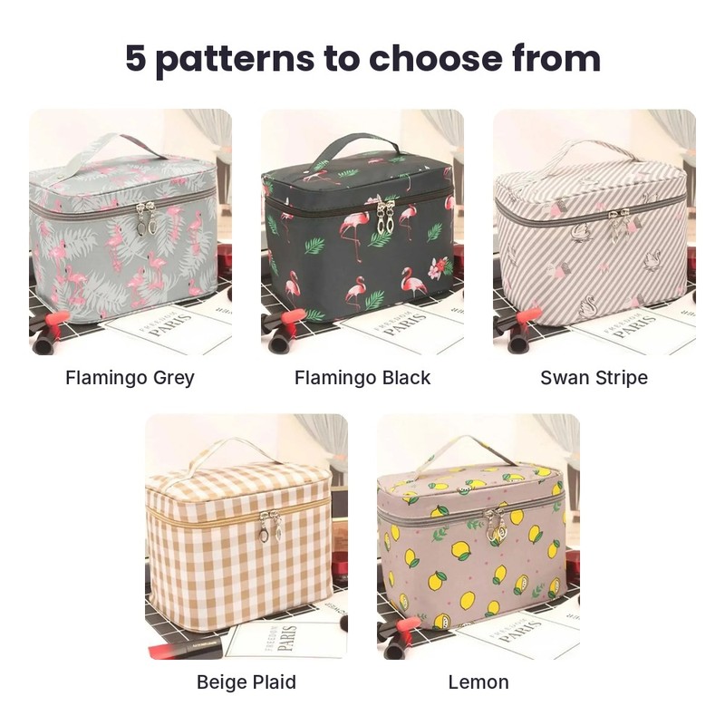 Large Capacity Makeup Bag – Travel Cosmetic Organizer Case with