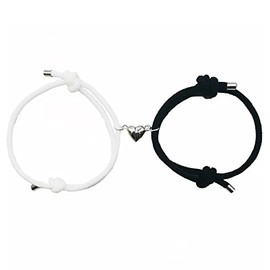 Matching Bracelets for Couples Long Distance Bracelets Couples Gifts for Girlfriend Boyfriend Love Heart Bracelets Friend Jewelry Gift