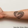 'Heart-Shaped Dragon' Temporary Tattoo - Water Resistant, Skin-Safe, Non-Toxic Transfer