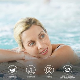 Glitter Freckles Face Tattoo - Gold - Glow Up Makeup Patches - Face Glitter Speckles Patches - Cute Glitter Makeup Accessories for Women - Cosmetic Glitter for Face - 10 Sheets