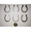 6 Handmade Edible Lucky Silver Horseshoes, Cupcake Sugarpaste Decorations by