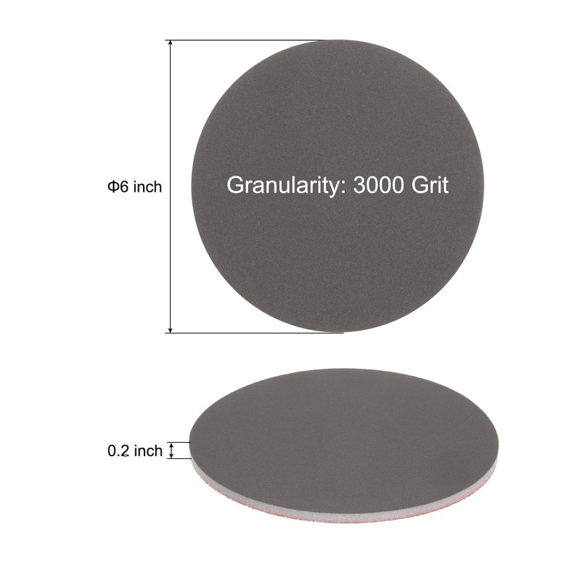 uxcell 10pcs 3000 Grit Sanding Sponge 6 Inch Hook and