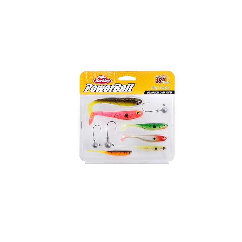 Berkley Pro Pack Jig Minnow Dark Water, Kits, Mixed Colours,