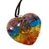 mmCrystals Orgone 7 Chakra Gemstone Pendant Rainbow Crystal Enegry Generator
