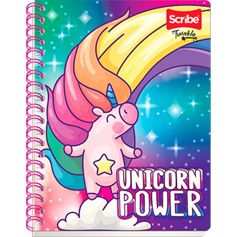 Scribe, TWINKLE, Cuaderno Profesional Espiral Doble de Pasta Semi Rígida,