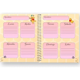 Agenda Semanal Personalizable Winne Pooh