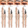 Magic Liquid Eyebrow Pencil,Waterproof Microblade Eyebrow Pen with 4 Micro-Fork