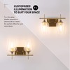 VONLUCE 2-Light Gold Vanity Light Fixtures Over Mirror, Wall Mount
