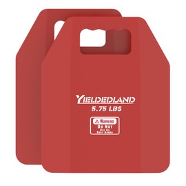 YIELDEDLAND Weight Vest Plates 5.75/8.75LB Pairs - Strength Training, Running, Heavy Workouts (Red, 5.75LB Plate)