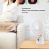 Desktop Fan Portable 5 Speed Power Display Quiet USB Rechargeable