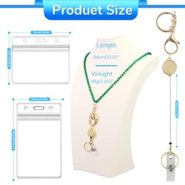 ID Badges and Keys Lanyard, Beaded Lanyards for Women and Teacher, Retractable Cute Lanyard for use in Schools, Hospitals, Offices and Cruise Ships