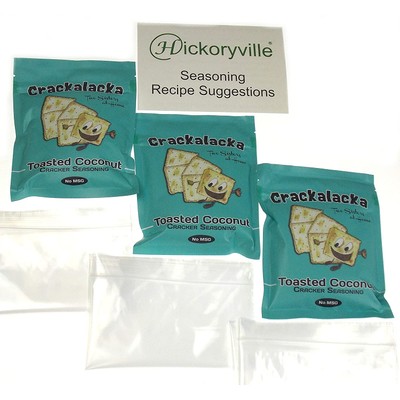 Toasted Coconut Flavor Crackalacka Saltine Cracker Seasoning Bundle - 3 Packs + 3 Zip Top Bags + Recipe Card