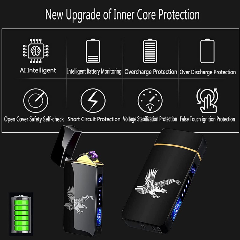 Arc Lighter, Smart Electric Lighter, USB Rechargeable Lighter Windproof Flameless