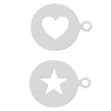 SHOWERORO Stainless Latte Art Molds Heart Star Stencils Latte Coffee