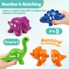 Matching Number Counting Dinosaur Toys with Double-Sided 1 2 3