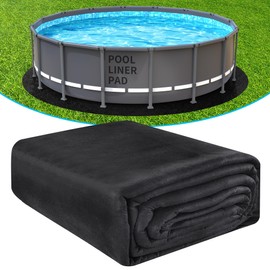 AquaJoyer 28' Round Thicker Heavy Duty Pool Liner Pad for Above Ground Pool, Pool Padding Underlayment for Pool Bottom, Protects Your Pool Prevents Punctures Weed Barrier Comfortable underfoot