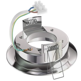 ledscom.de 4 pcs. recessed Ceiling Light ZOBE II, Glossy Chrome, Round, 107mm Ø, 1x GX53 max. 25W