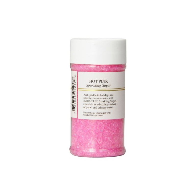 Pure Hot Pink Sparkling Sugar , Shimmery Sugar Sprinkles for
