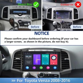 ESSGOO Upgraded Android14 Head Unit Car Radio Stereo CarPlay For Toyota Venza 2008-2016