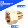 Brass Pipe Adapter - 1/2" SAE Female to 3/8" SAE