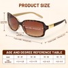 JiSoo Reading Sunglasses 1.5 Bifocal Sunglasses for Women, Retro Square