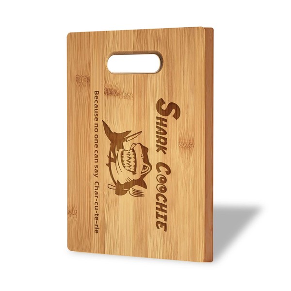 Shark Charcuterie Board,Personalized Charcuterie Board,Laser Engraved Bamboo Cutting Board,Funny Charcuterie