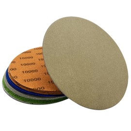 Pack of 25 150 mm Round Wet Dry Water Sanding Discs Grit 3000 4000 5000 7000 10000, Random Orbital Sandpaper Sandpaper for Wood, Metal & Car