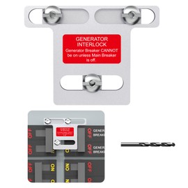 Natupal Generator Interlock Kit Compatible with Culter Hammer and Eaton 100 Amp Panels. 1 3/8 to 1 1/2 Inches Spacing Between Main and Generator Breaker, Professional and Interlock Kit