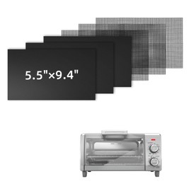 Air Fryer Liners Reusable Compatible with BLACK+DECKER 4-Slice Crisp 'N Bake Air Fry Toaster Oven, Liners for Bottom of Oven Non-Stick Mats Baking Cooking, Air Fryer Accessories, w/3x Liners + 3x Mesh