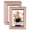 Langdon House 5x7 Picture Frames (Rose Gold, 3 Pack), Contemporary