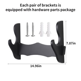 Samurai Sword Wall Mount-Katana Stand Wall Mount-(1 Layer) Sword Wall Mount Display-Samurai Sword Wall Mount 2 Tier-Sword Wall Mount-Martial Arts Swords Mount Display(Swords Not Included)