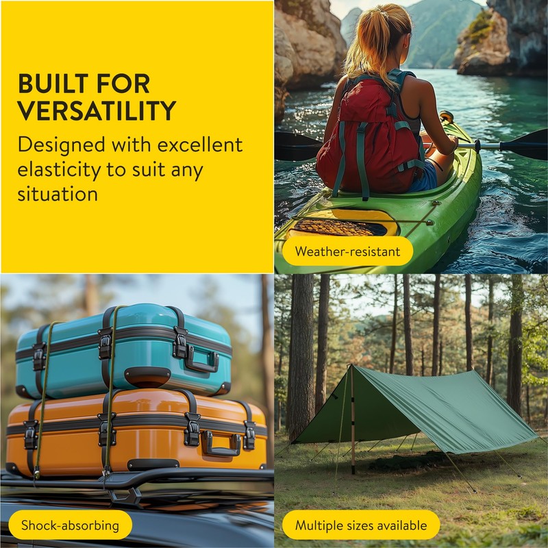 PRETEX Bungee Shock Rope with Hook and Crimping Pliers Set