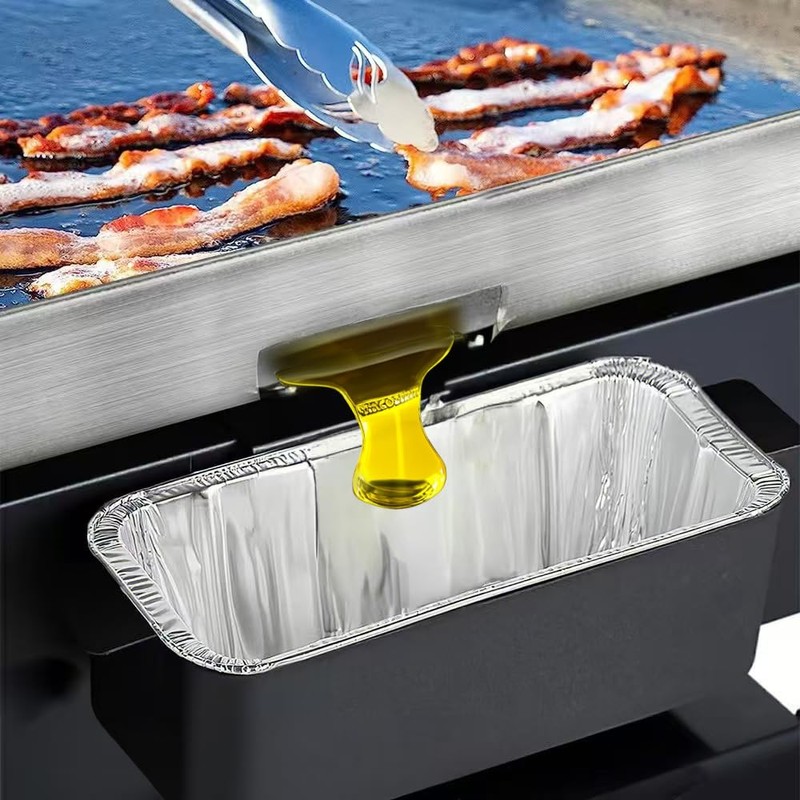 GrillChef 50-Pack Blackstone Griddle Accessories Grease Cup Liners, Drip Pan