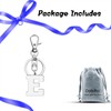 Initial Letter Keychain Letter E Alphabet Keyring for Handbag Wallet