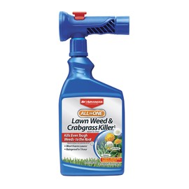 BioAdvanced 704080A All-In-One Lawn Weed & Crabgrass Killer, Ready to Spray, 32 oz (Packaging may vary)