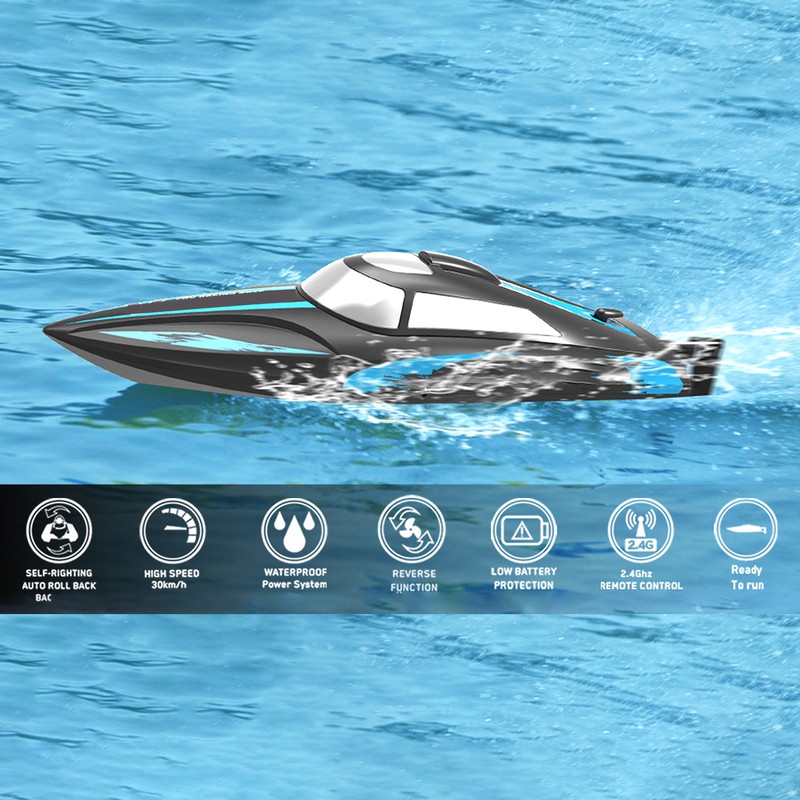Remote Control Ship 30km/h High Speed 2.4GHz Frequency 100m Control
